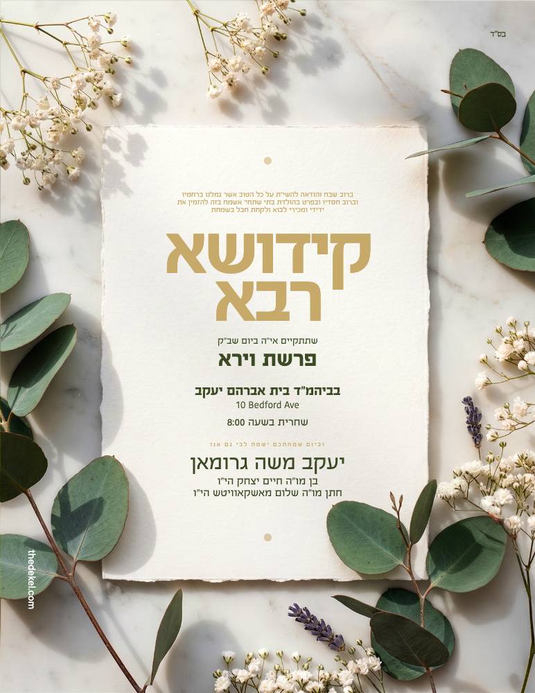Kiddush invitation design